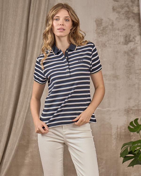 Polo marinière bleu