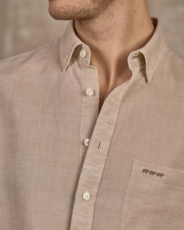 Chemise unie beige Chemise unie beige