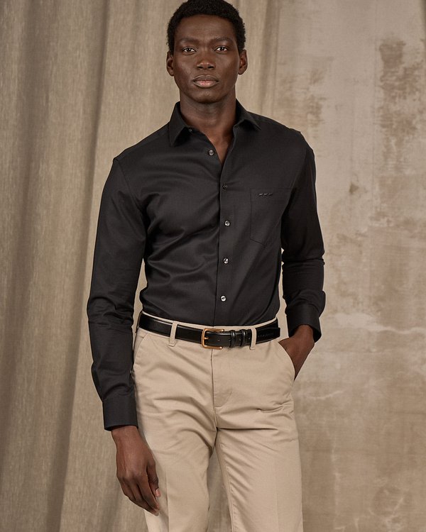 Chemise unie noir Chemise unie noir