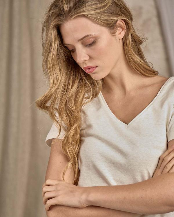 T-shirt col V blanc T-shirt col V blanc