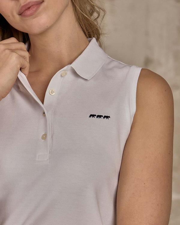 Polo sans manches blanc Polo sans manches blanc
