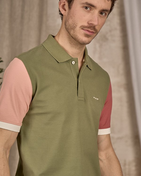 Polo color block vert Polo color block vert