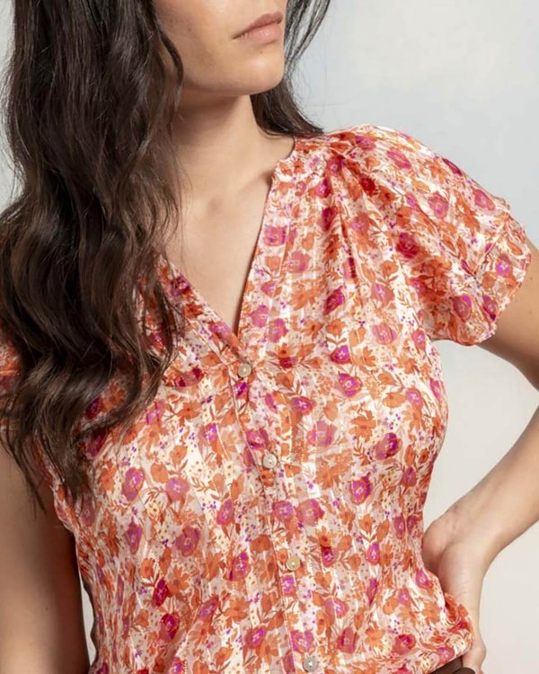 Top à fleurs