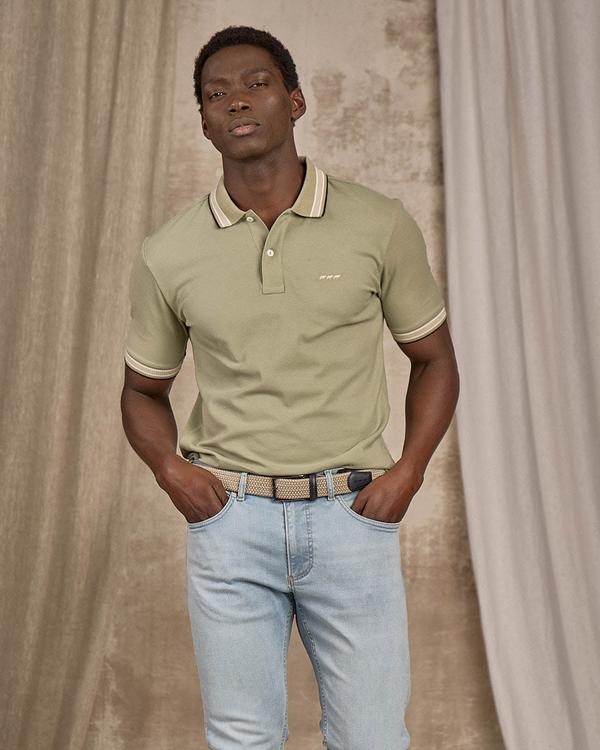 Polo col rayé vert Polo col rayé vert