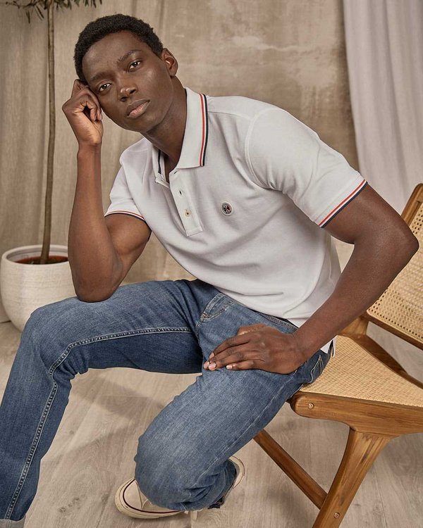 Polo manches longues blanc Polo manches longues blanc
