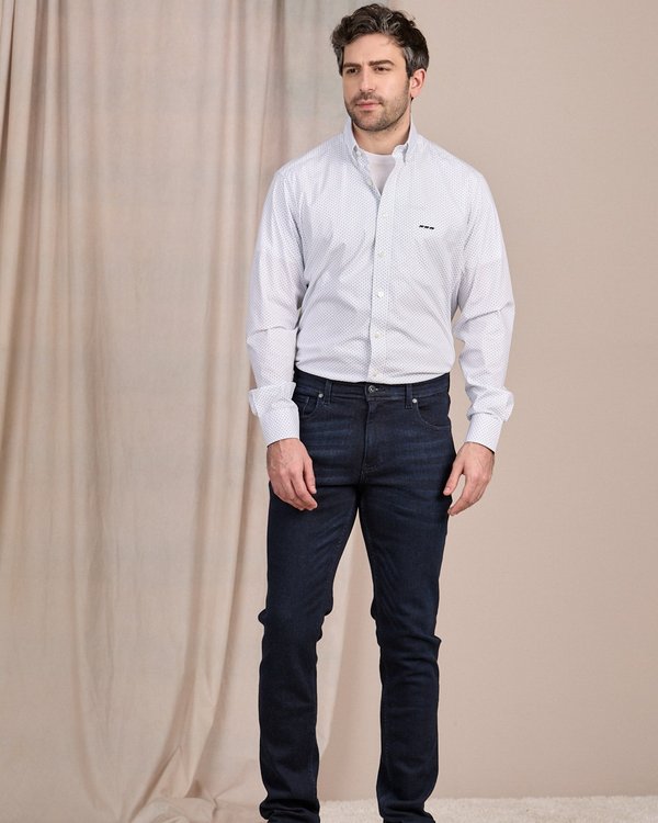 Jean coupe droite en coton Jean coupe droite en coton
