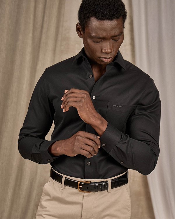 Chemise unie noir Chemise unie noir