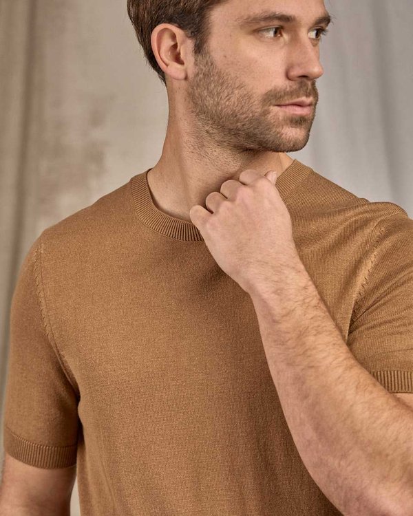T-shirt maille beige T-shirt maille beige