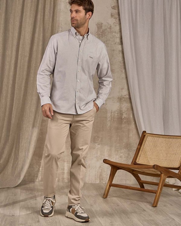 Chemise à rayures beige Chemise à rayures beige