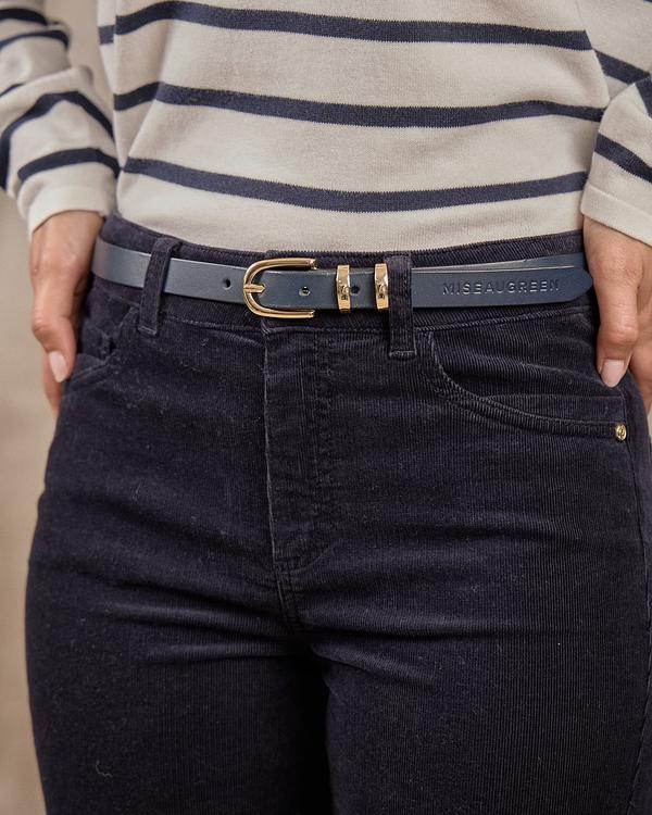 Ceinture fine en cuir lisse