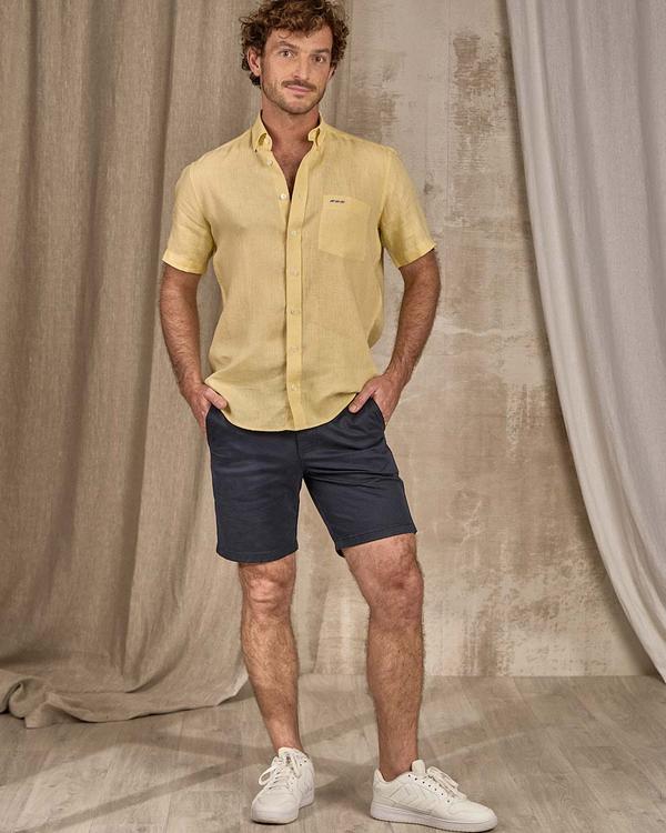 Chemise unie jaune Chemise unie jaune