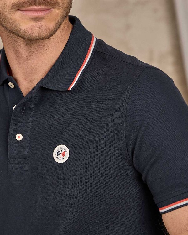 Polo manches longues bleu Polo manches longues bleu
