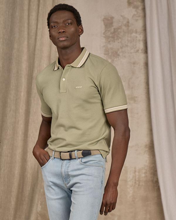 Polo col rayé vert Polo col rayé vert