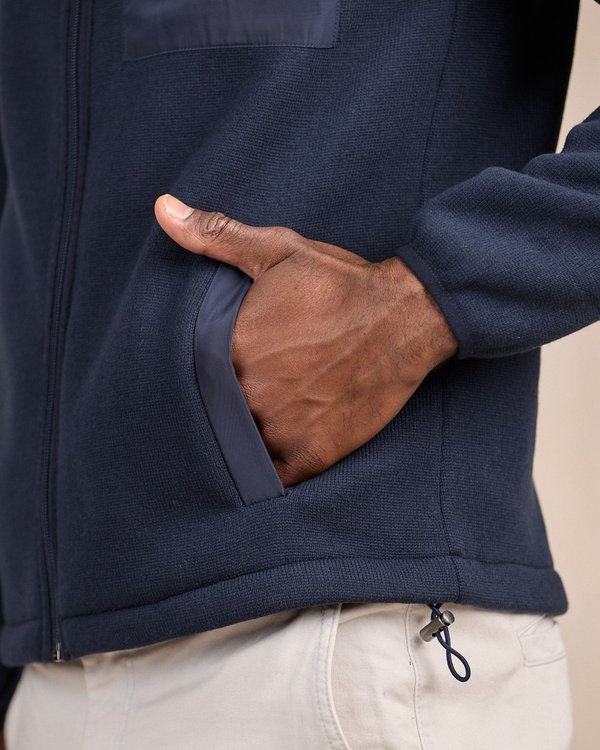 Blouson Polaire à poche bleu Blouson Polaire à poche bleu