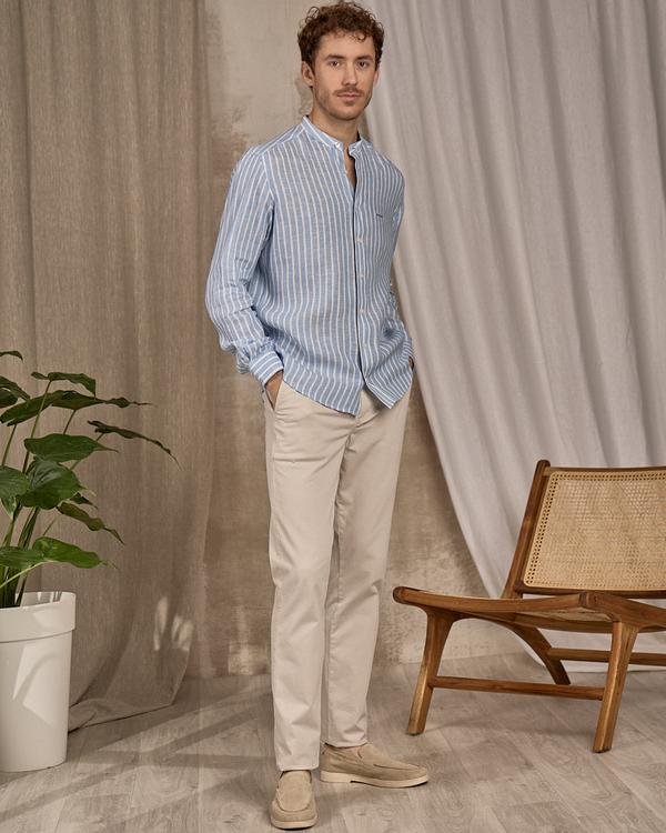 Chemise lin Dalian bleu Chemise lin Dalian bleu
