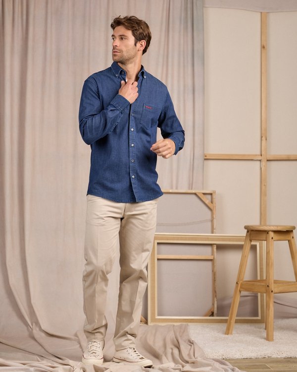 Chemise Campus bleu
