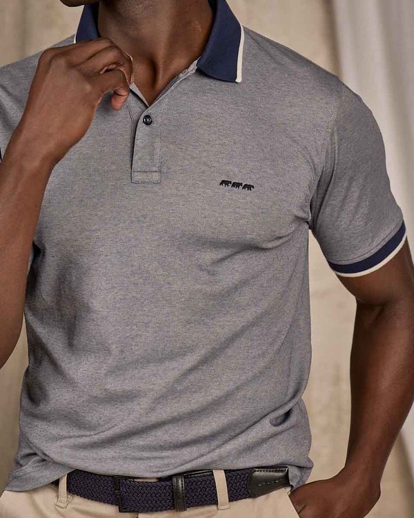 Polo chiné bleu Polo chiné bleu