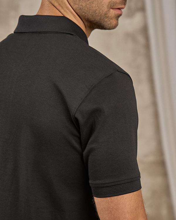 Polo col zippé noir