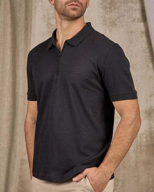 Polo col zippé noir Polo col zippé noir