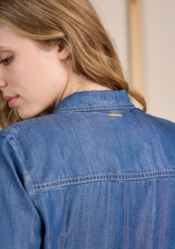 Chemise façon denim bleu Chemise façon denim bleu
