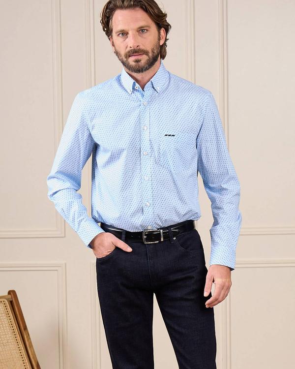 Jean Gaspar stretch bleu