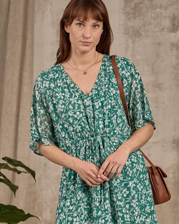 Robe longue imprimée vert Robe longue imprimée vert