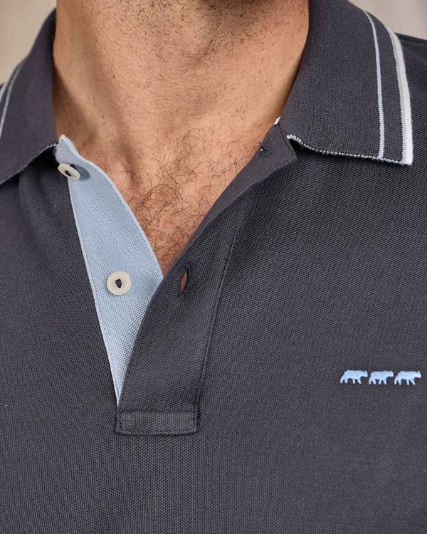 Polo bicolore bleu Polo bicolore bleu