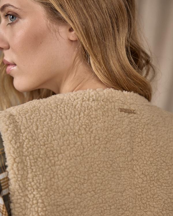 Gilet sans manches beige