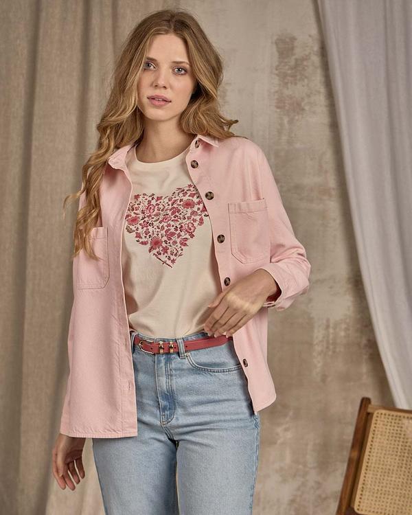 T-shirt cœur fleuri