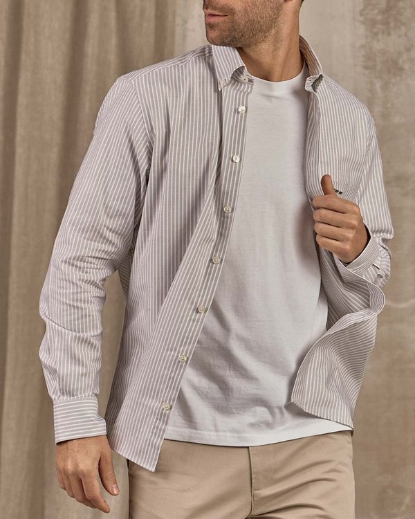 Chemise à rayures beige Chemise à rayures beige