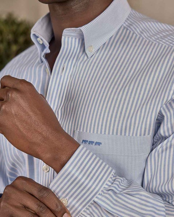 Chemise fantaisie rayée bleu Chemise fantaisie rayée bleu