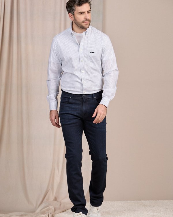 Jean coupe droite en coton Jean coupe droite en coton
