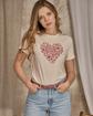 T-shirt cœur fleuri