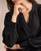 Blouse détail lurex noir Blouse détail lurex noir
