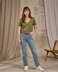 T-shirt col V lurex vert T-shirt col V lurex vert