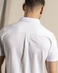 Chemise manches courtes unie broderie trois vaches 100% Coton