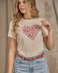 T-shirt cœur fleuri