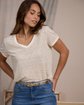 T-shirt à rayures blanc T-shirt à rayures blanc