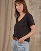 T-shirt col V lurex noir T-shirt col V lurex noir