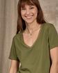 T-shirt col V lurex vert T-shirt col V lurex vert