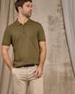 Polo col zippé vert Polo col zippé vert