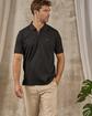 Polo col zippé noir