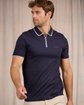 Polo ville zippé bleu Polo ville zippé bleu