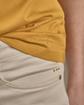 T-shirt col V lurex jaune T-shirt col V lurex jaune