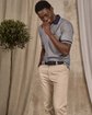 Polo chiné bleu Polo chiné bleu