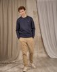 Sweat col rond bleu
