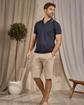 Polo sans bouton bleu Polo sans bouton bleu