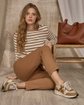 T-shirt marinière beige
