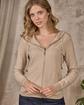 Cardigan zippé beige