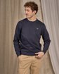 Sweat col rond bleu